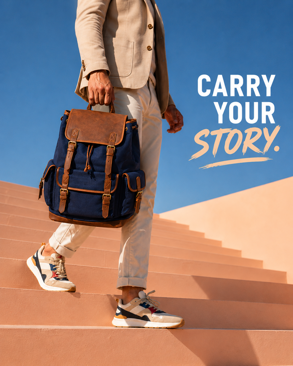 Classic Leather Travel Backpack
