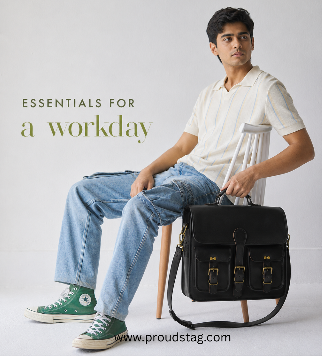 4 Pockets Luxury Leather Bag| 100% Genuine Leather